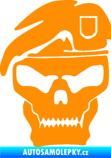 Samolepka Lebka army levá oranžová