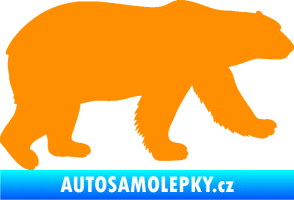 Samolepka Lední medvěd 002 pravá oranžová