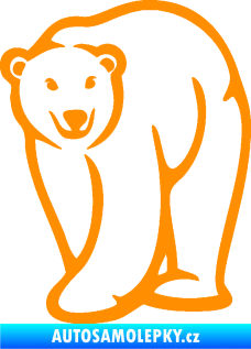 Samolepka Lední medvěd 004 levá oranžová