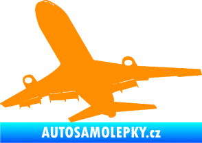 Samolepka Letadlo 007 levá oranžová