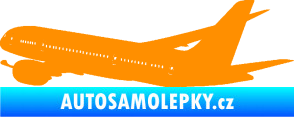 Samolepka Letadlo 009 levá oranžová