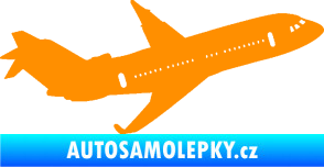 Samolepka Letadlo 013 pravá oranžová
