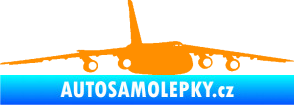Samolepka Letadlo 015 pravá oranžová