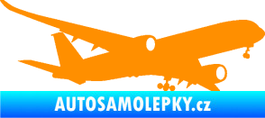 Samolepka Letadlo 017 pravá Airbus A 350 oranžová