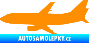 Samolepka Letadlo 019 levá Boeing 737 oranžová