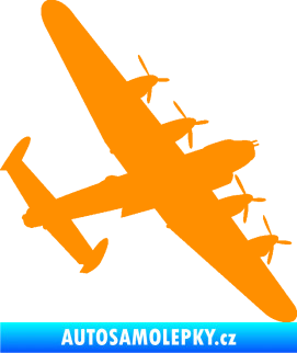 Samolepka Letadlo 022 pravá bombarder Lancaster oranžová