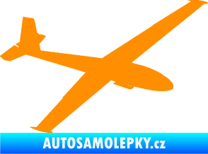 Samolepka Letadlo 025 pravá kluzák oranžová