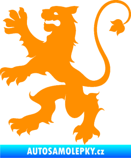Samolepka Lev heraldika 002 levá oranžová