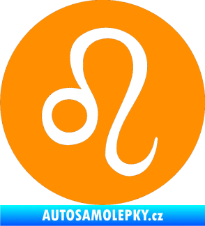 Samolepka Lev zvěrokruh 001 - horoskop oranžová