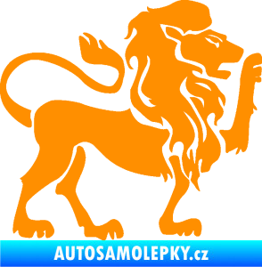 Samolepka Lev zvěrokruh 005 pravá oranžová