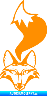 Samolepka Liška 002 levá oranžová