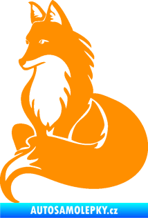 Samolepka Liška 003 levá oranžová