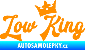Samolepka Low King 001 nápis král oranžová