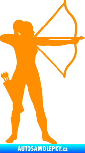 Samolepka Lukostřelba 001 pravá střelkyně oranžová