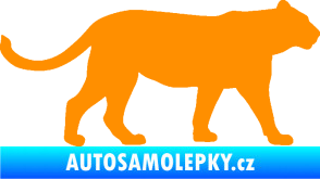 Samolepka Lvice 001 pravá oranžová