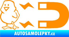 Samolepka Magnet na ptáky levá oranžová