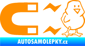 Samolepka Magnet na ptáky pravá oranžová