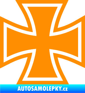 Samolepka Maltézský kříž 001 oranžová