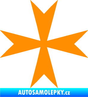 Samolepka Maltézský kříž 002 oranžová