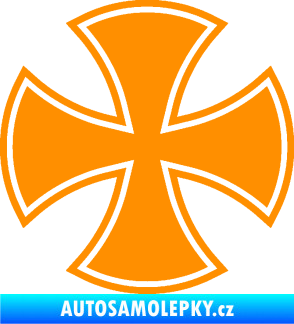 Samolepka Maltézský kříž 003 oranžová