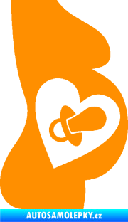 Samolepka Maminka v autě 001 pravá těhulka oranžová