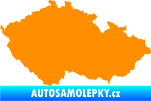 Samolepka Mapa České republiky 001  oranžová