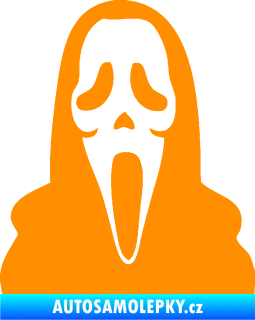 Samolepka Maska 001 scream oranžová