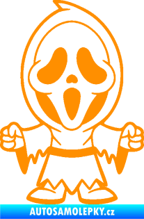 Samolepka Maska 002 levá vřískot oranžová