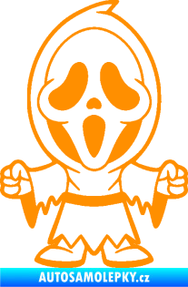 Samolepka Maska 002 pravá vřískot oranžová