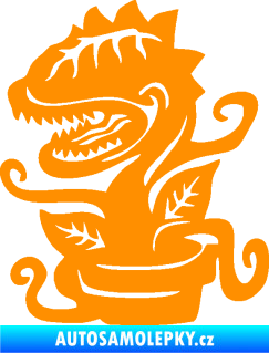 Samolepka Masožravá kytka 001 levá oranžová