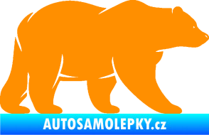 Samolepka Medvěd 002 pravá oranžová