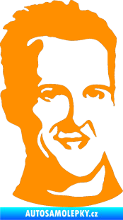 Samolepka Silueta Michael Schumacher pravá oranžová