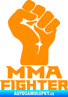 Samolepka MMA Fighter 001 pravá pěst oranžová
