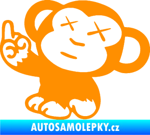 Samolepka Monkey Fuck Off JDM levá oranžová