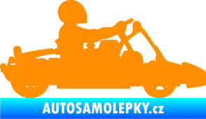 Samolepka Motokára 001 pravá oranžová