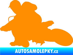 Samolepka Motorka 005 levá motokros oranžová