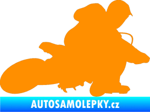 Samolepka Motorka 005 pravá motokros oranžová