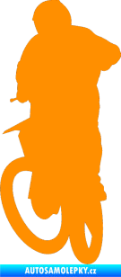 Samolepka Motorka 018 levá motokros oranžová