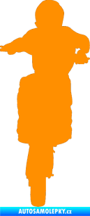Samolepka Motorka 021 pravá motokros oranžová