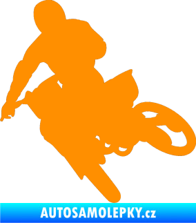 Samolepka Motorka 025 levá motokros oranžová