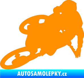 Samolepka Motorka 026 levá motokros freestyle oranžová