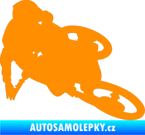 Samolepka Motorka 026 pravá motokros freestyle oranžová