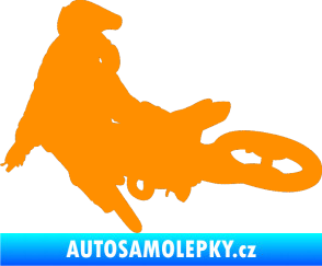Samolepka Motorka 028 levá motokros oranžová