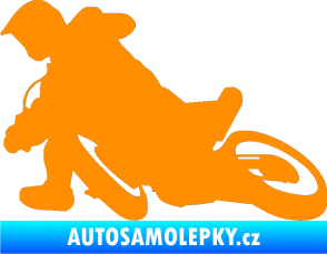Samolepka Motorka 039 levá motokros oranžová