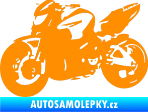 Samolepka Motorka 041 levá road racing oranžová