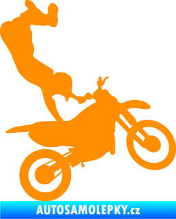 Samolepka Motorka 047 pravá motokros freestyle oranžová