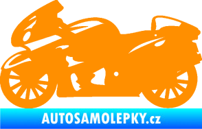 Samolepka Motorka 048 levá silniční oranžová