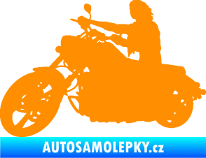 Samolepka Motorka 050 levá oranžová