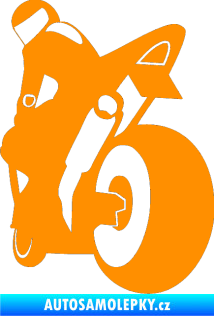 Samolepka Motorka 052 levá oranžová