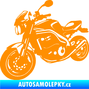 Samolepka Motorka 055 levá oranžová